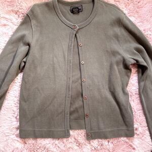 Gorgeous y2k abercrombie & fitch army green cardigan